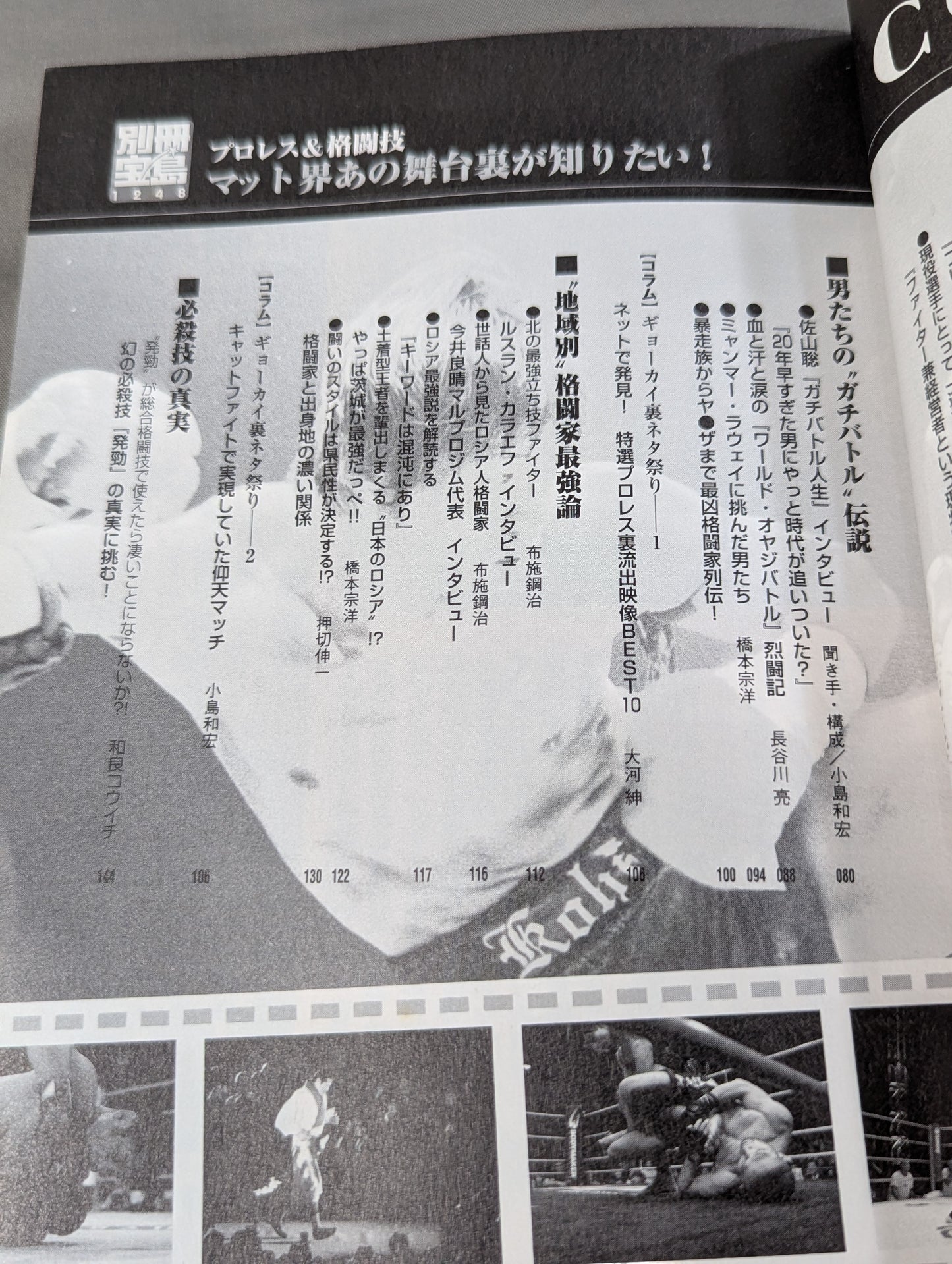 別冊宝島1248 マット界あの舞台裏が知りたい! 格闘技&プロレス