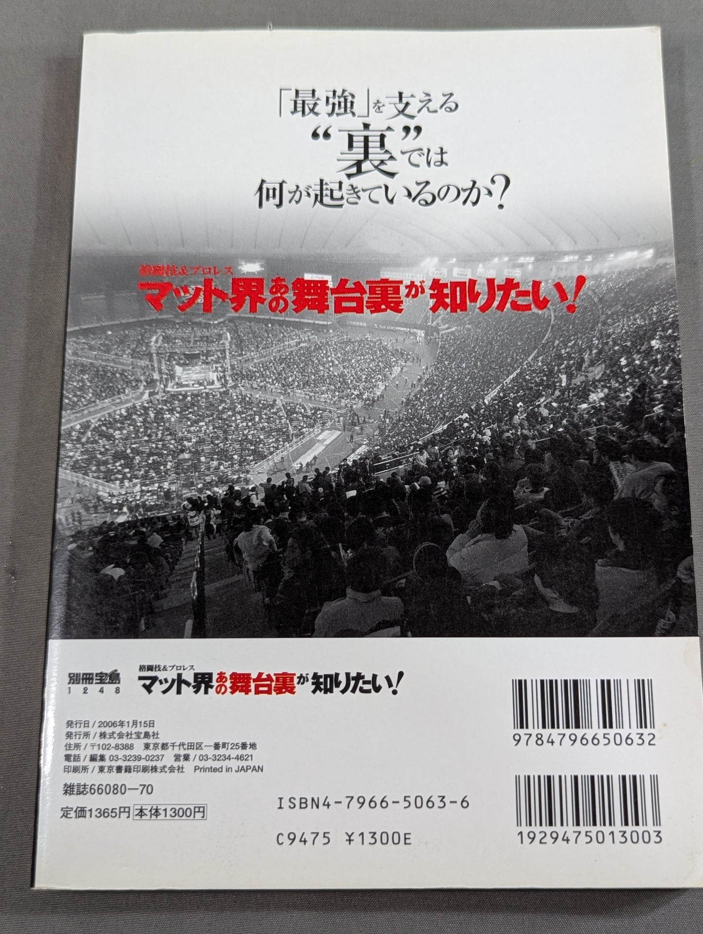 別冊宝島1248 マット界あの舞台裏が知りたい! 格闘技&プロレス