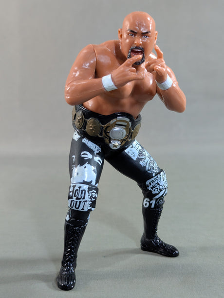 武藤敬司(黒タイツ・KISSポーズ・PWFベルト)