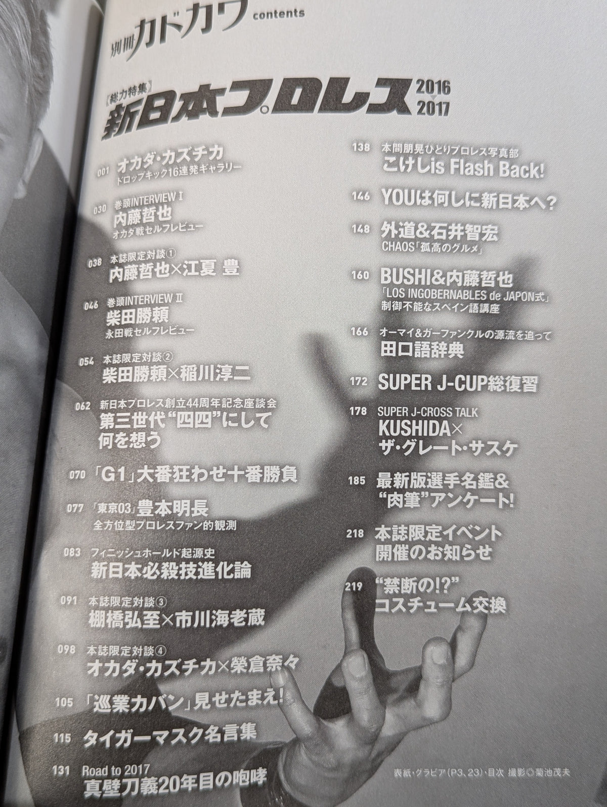 別冊カドカワ 総力特集 新日本プロレス2016→2017