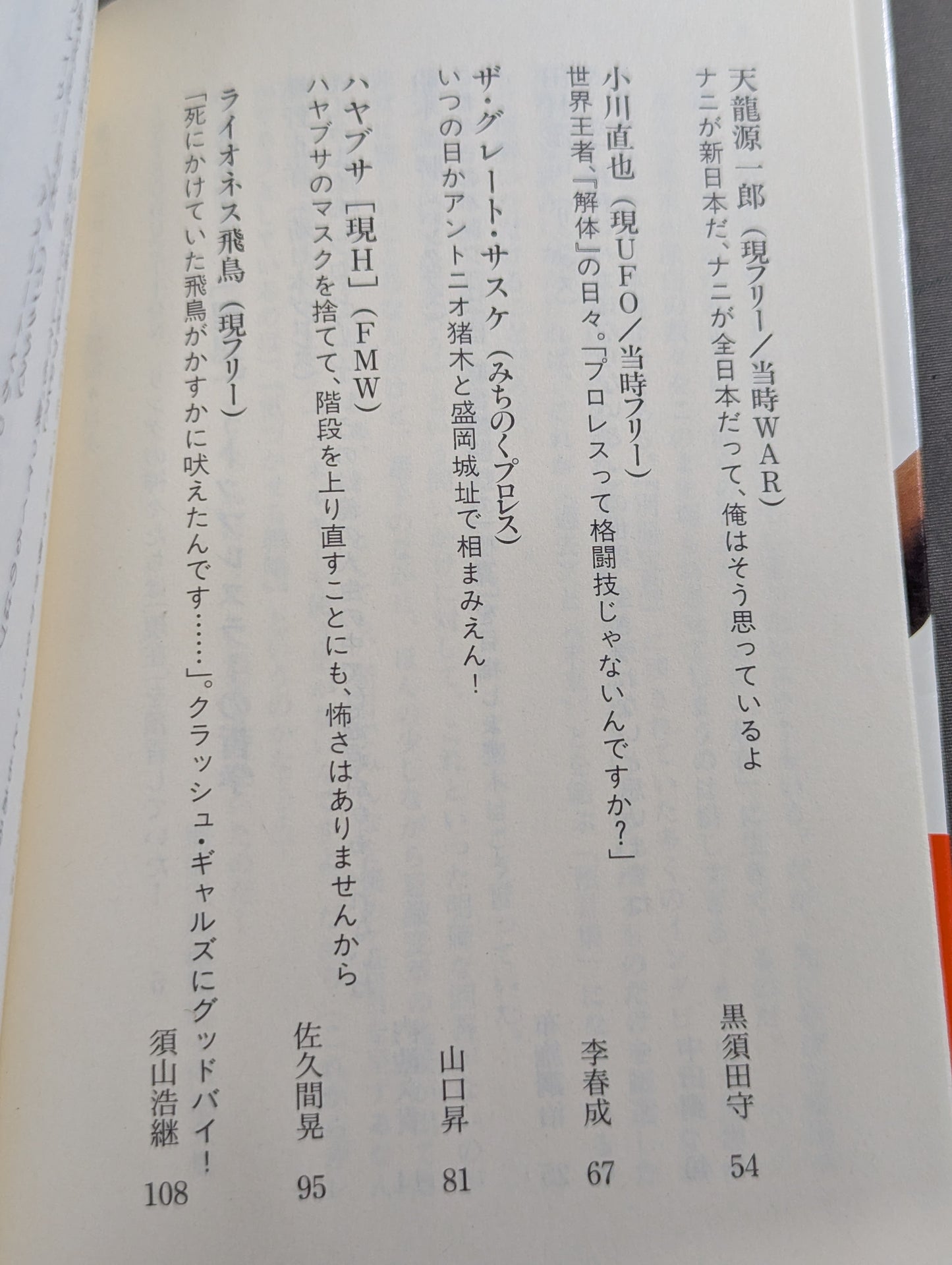 激白 プロレスラー烈伝