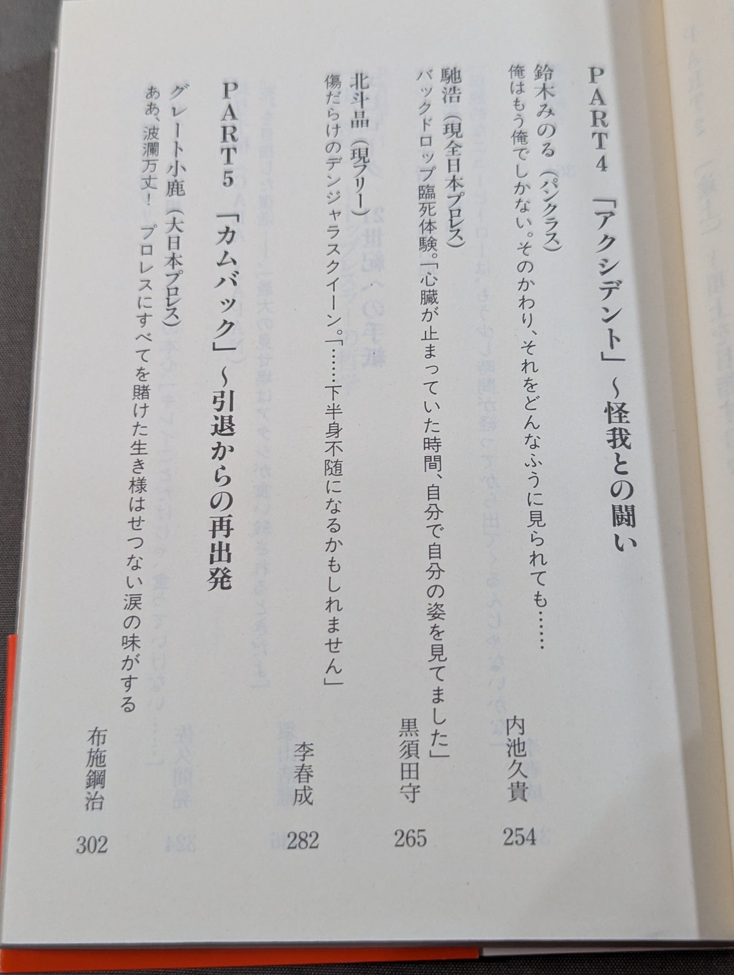 激白 プロレスラー烈伝