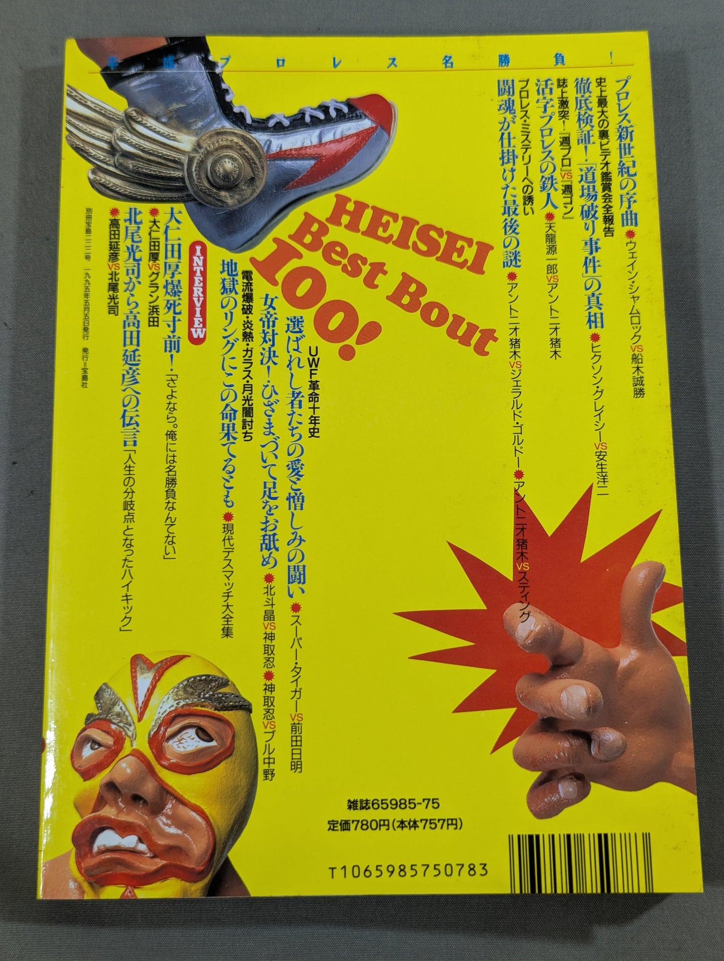 Bessatsu Treasure Island 222 Heisei Pro Wrestling  Famous Game! 100 Miracle Masterpieces