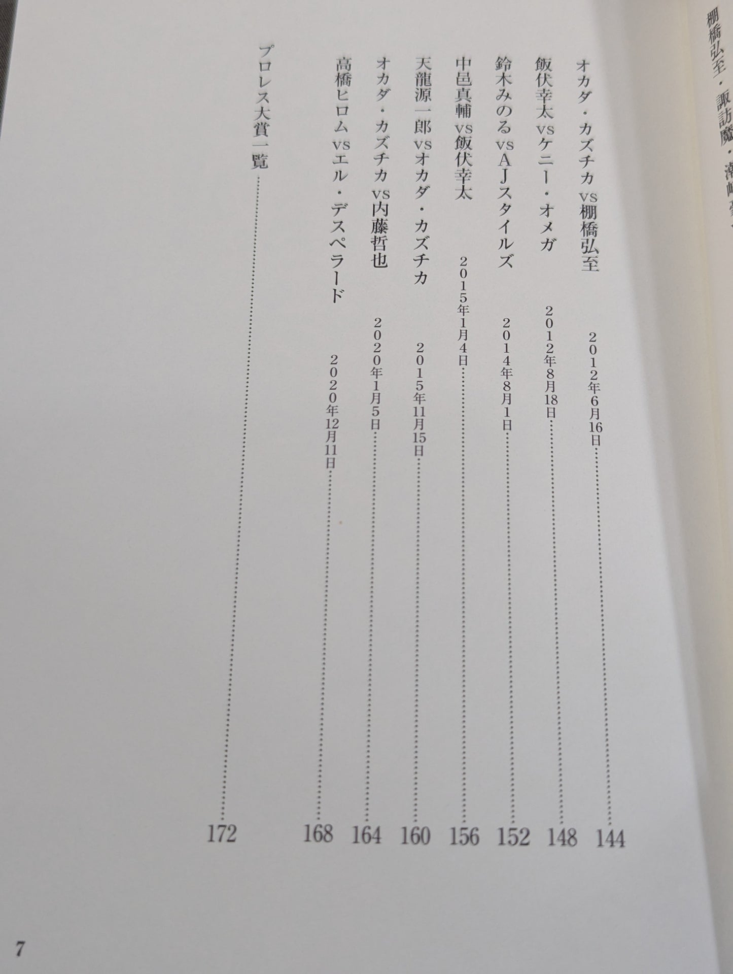 コメントで見る! プロレスベストバウト