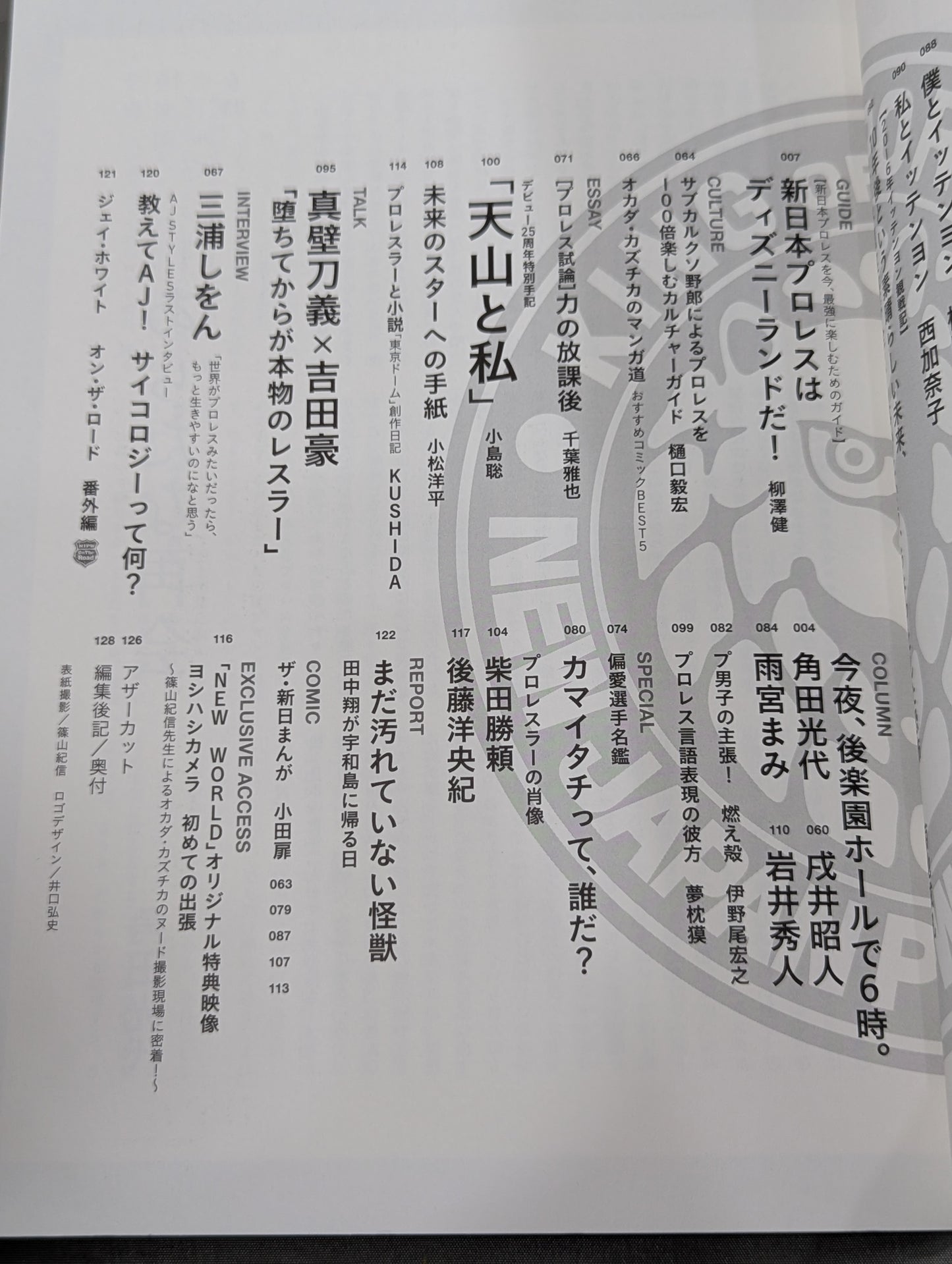 【全2冊セット】「新日本プロレスワールド」公式ブック NEW WORLD Vol.1 ＆ Vol.2