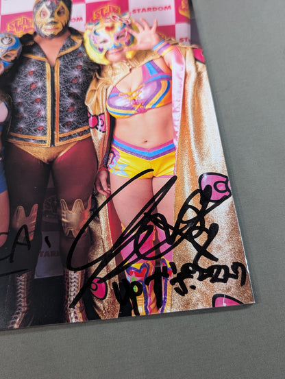 [Yuzu Pon Mask & iotica hand signed autograph] FOTOLIBRE de Mascara Numero.43