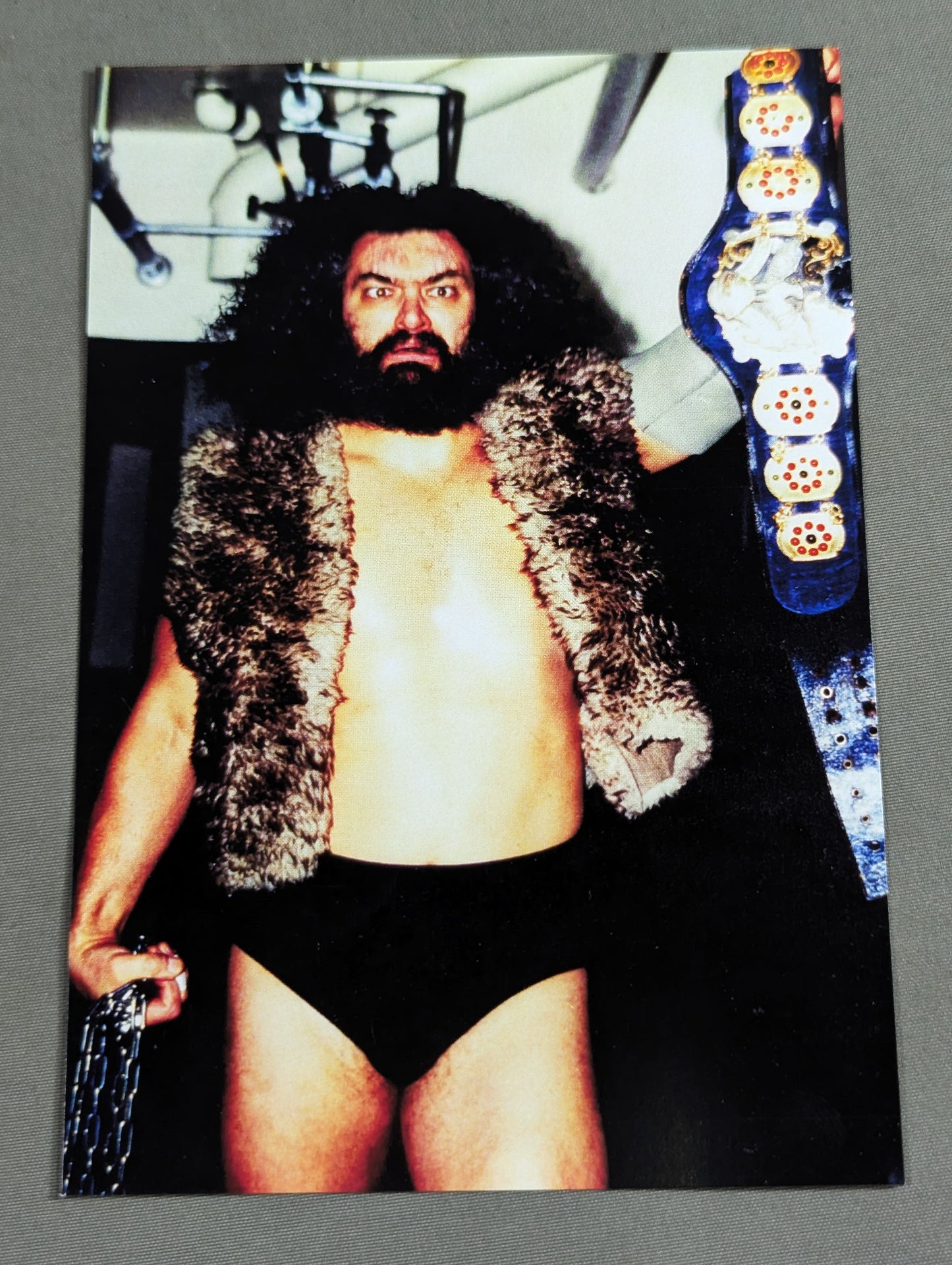 【Hand signed autograph  & postcard included】Legend Pro Wrestling The real face of a foreign wrestler in the 80s~90s taken by a photographer