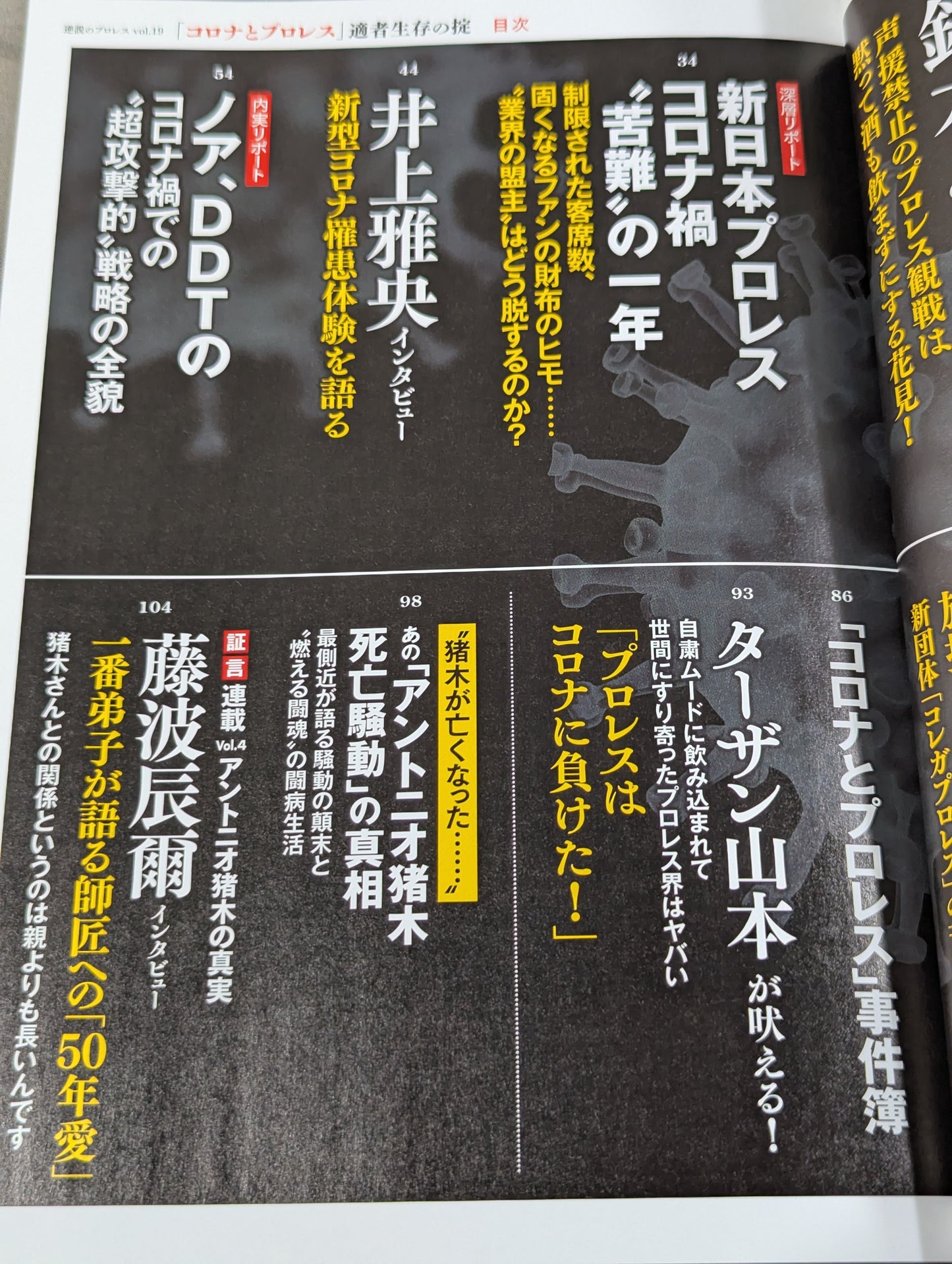 シリーズ 逆説のプロレス Vol.19 「コロナとプロレス」適者生存の掟