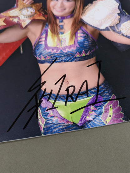 [Io Shirai (Iyo Sky)  hand signed autograph 】FOTOLIBRE de Mascara Numero.49