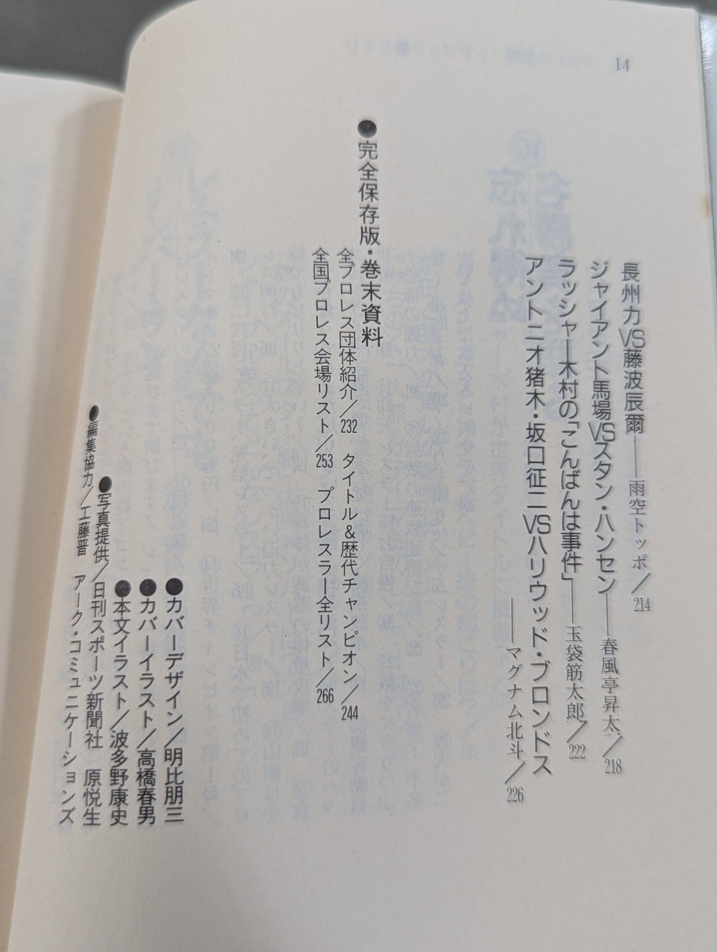 完全保存版 プロレス激闘ハンドブック 燃える男たちの全記録