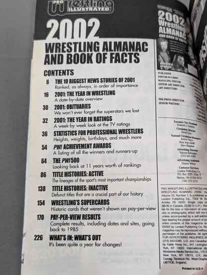 THE WRESTLING ALMANAC BOOK OF FACTS 2002