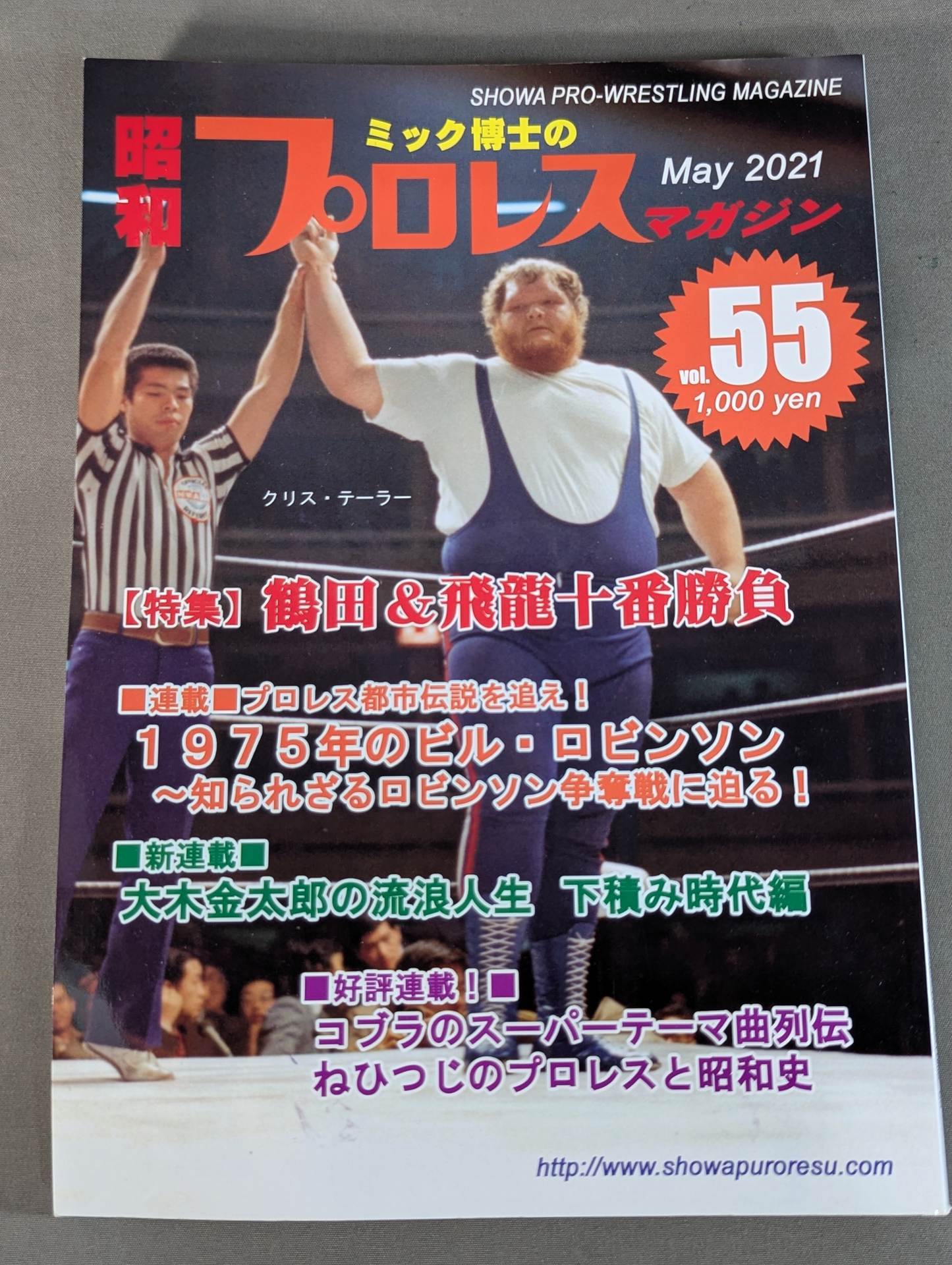 Dr. Mick's Showa Pro Wrestling Magazine No. ★ 55 Tsuruta Hiryu Juban Match & Robinson ★ in 1975
