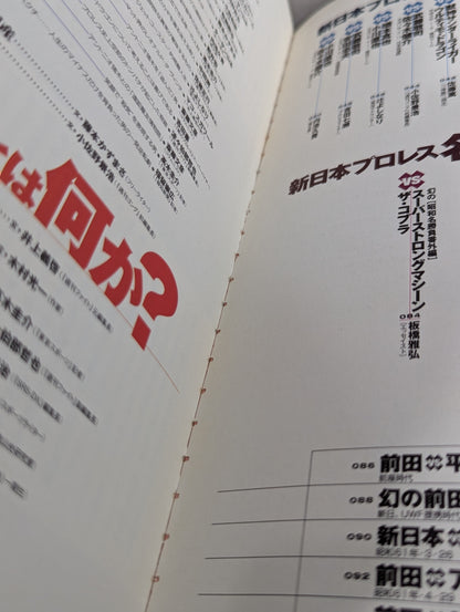 Tarzan Yamamoto Responsible Editing New Japan Pro Wrestling  30th Anniversary Unofficial Guide SINCE1972~2002