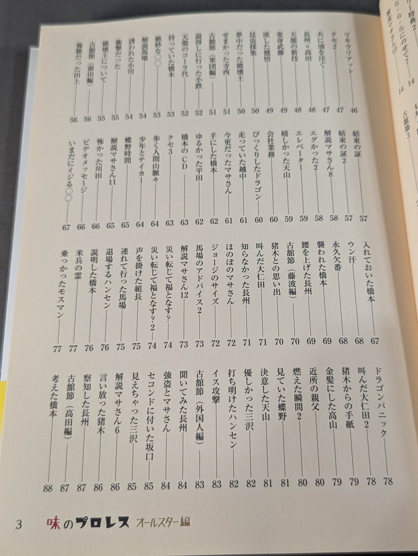 味のプロレス オールスター編