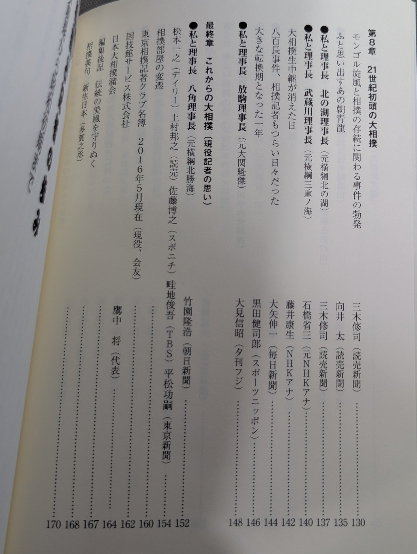 A Century of Grand Sumo as Seen by a Sumo Reporter