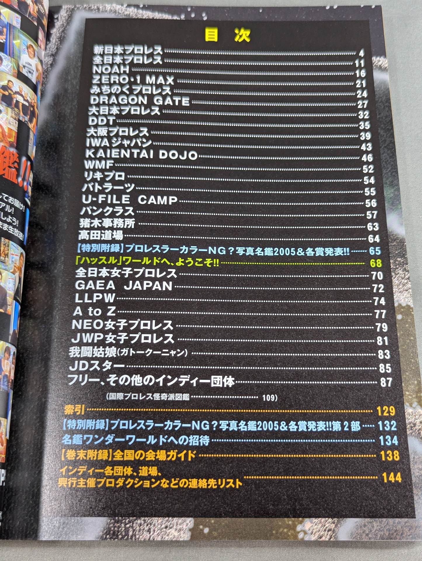 プロレスラー カラー写真名鑑2005 増補改訂版 – 闘道館