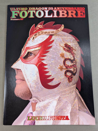 【Ultimo Dragon hand signed autograph】FOTOLIBRE de Mascara Numero.35