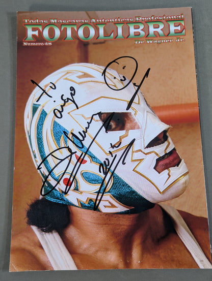 [Dr. Wagner Jr. hand signed autograph 】FOTOLIBRE de Mascara Numero.48