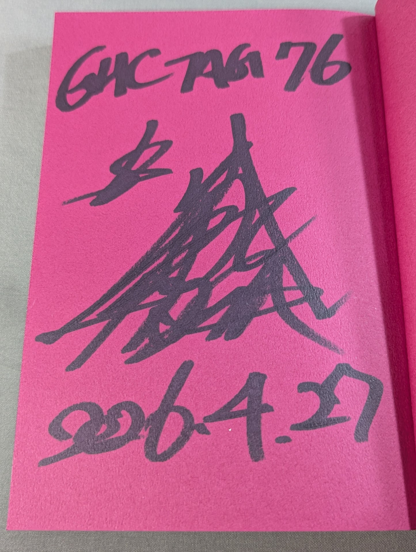 【hand signed autograph】 BUSHI  autobiography EN SERIO Seriously!
