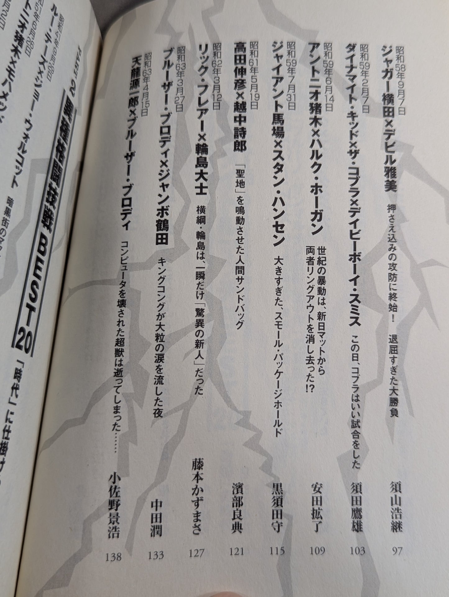別冊宝島スペシャル 昭和プロレス!名勝負列伝