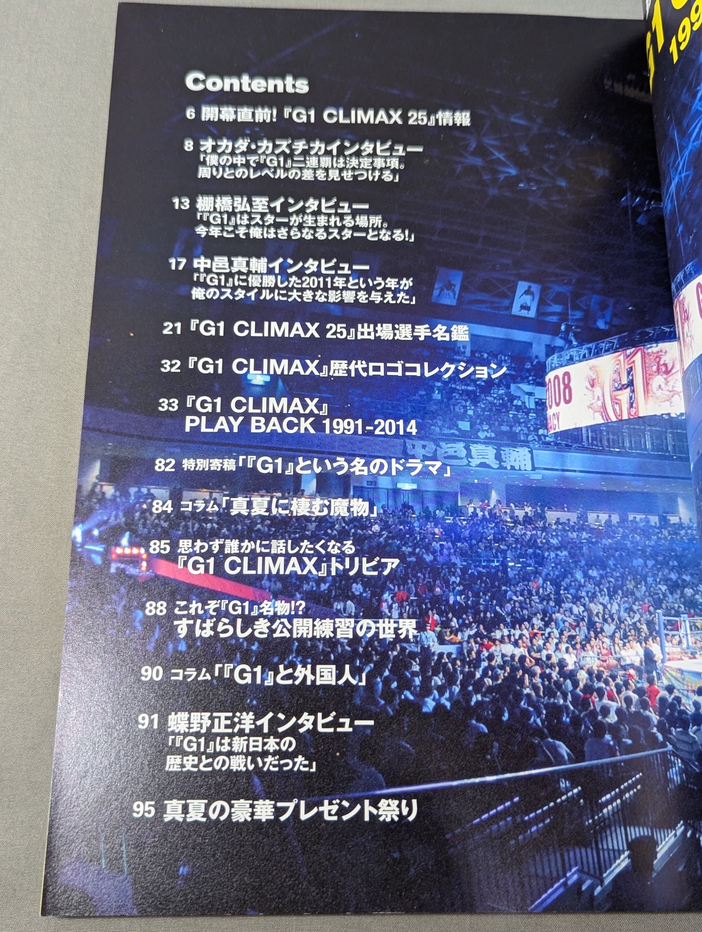 New Japan Pro Wrestling  Magazine G1 CLIMAX 1991-2015 Official Guide