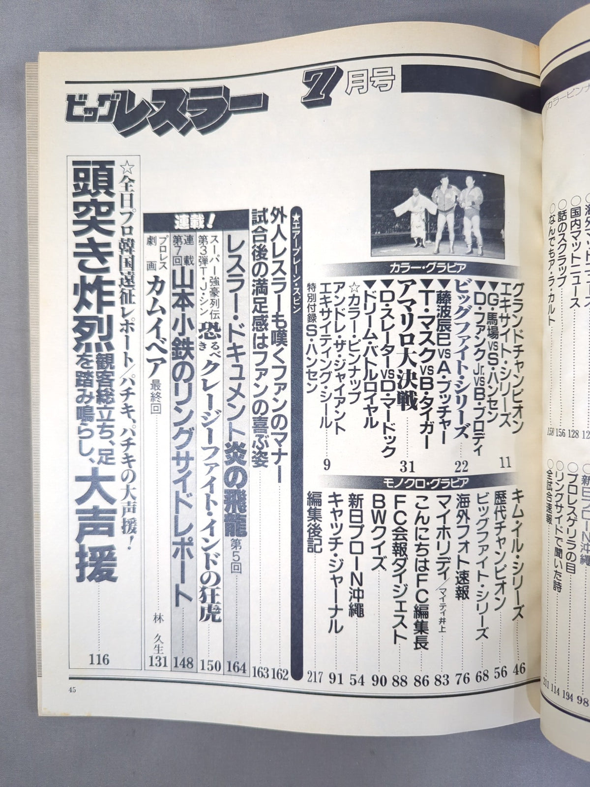 月刊ビッグレスラー 1982年7月号