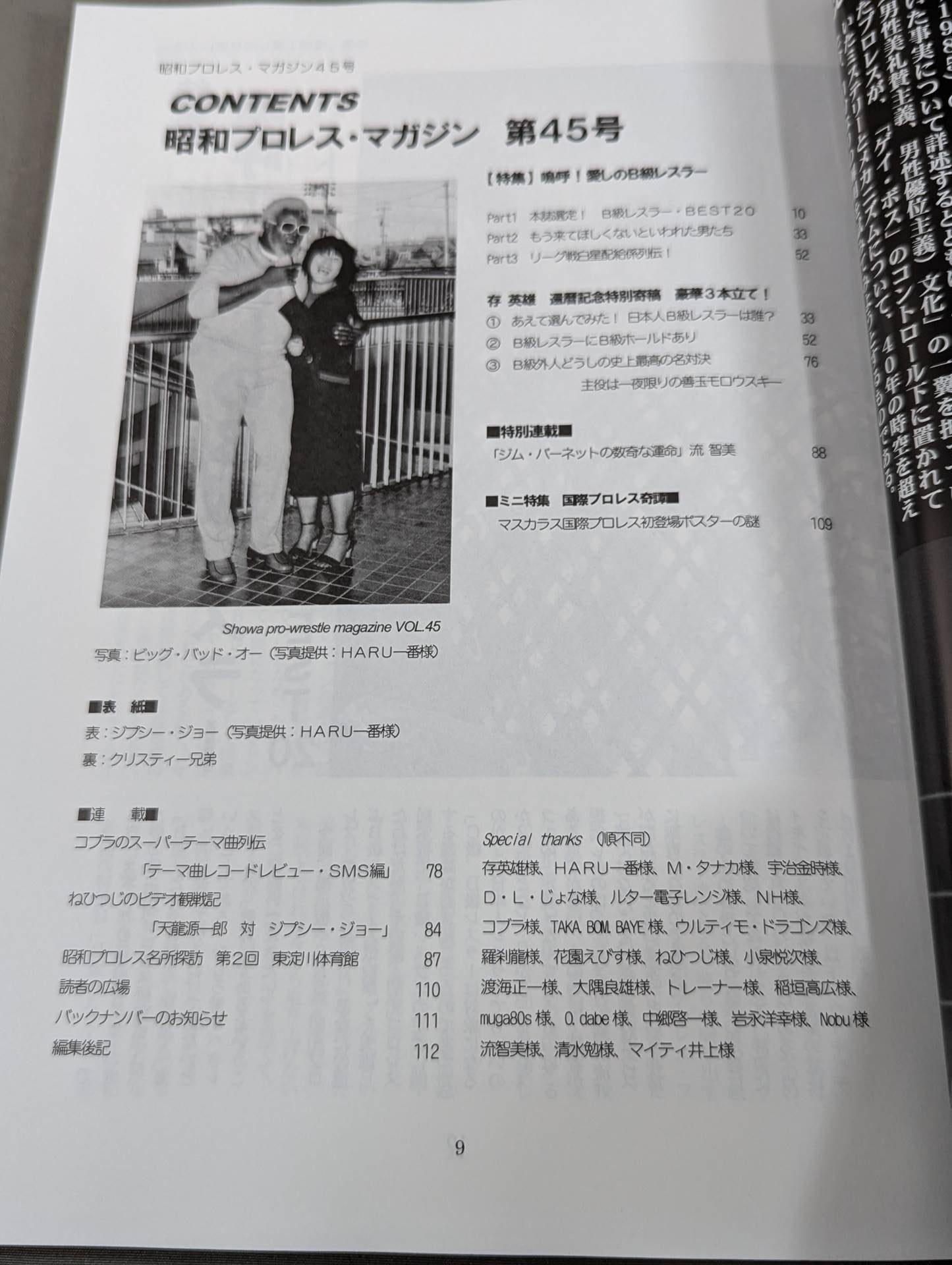 ミック博士の昭和プロレスマガジン第45号 ★嗚呼!愛しのB級レスラー★