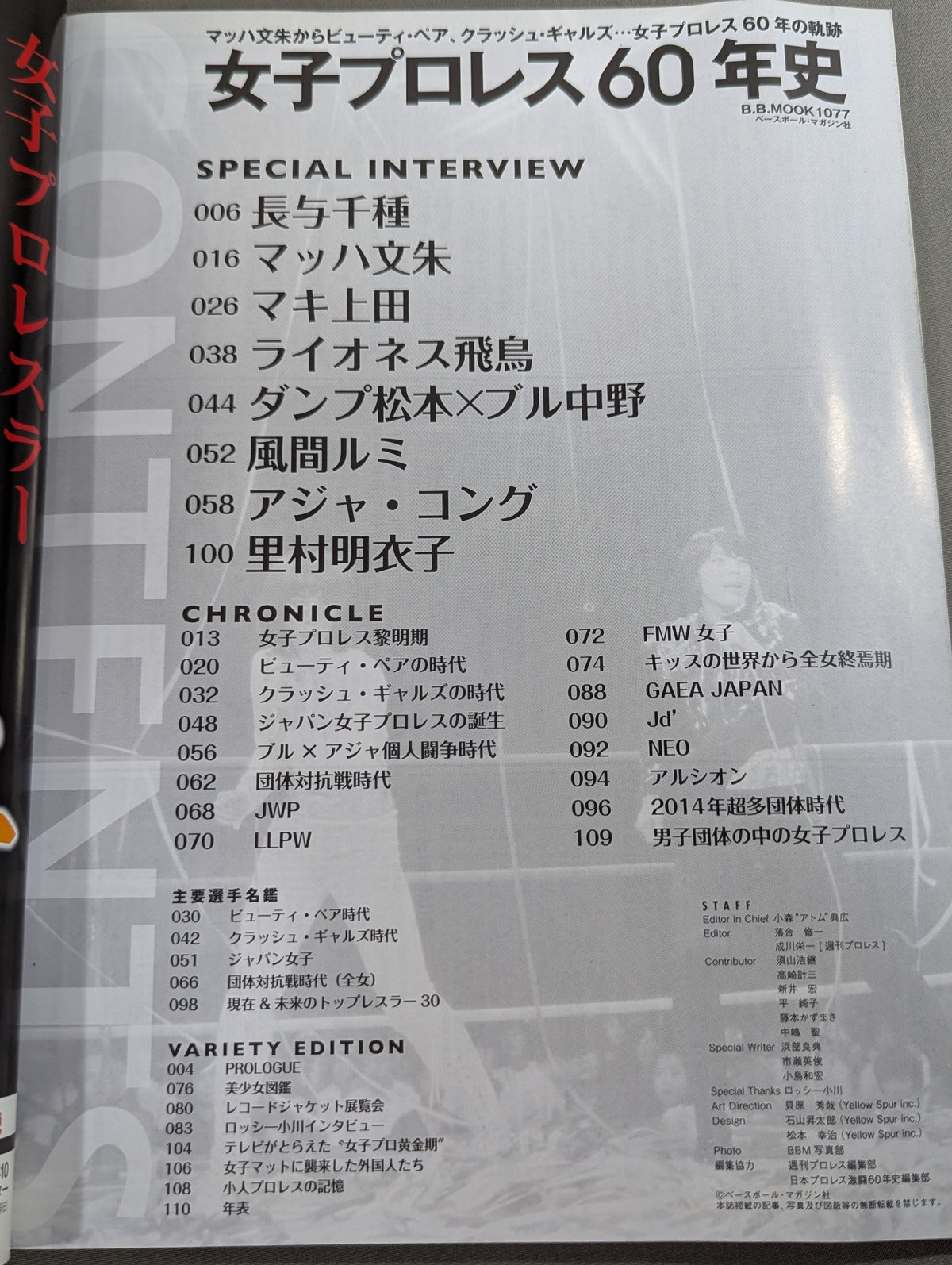 Women's Pro Wrestling 60 Years History From Mach Wenju to Beauty Pairs, Crush Gals ... 60 Years of Women's Pro Wrestling
