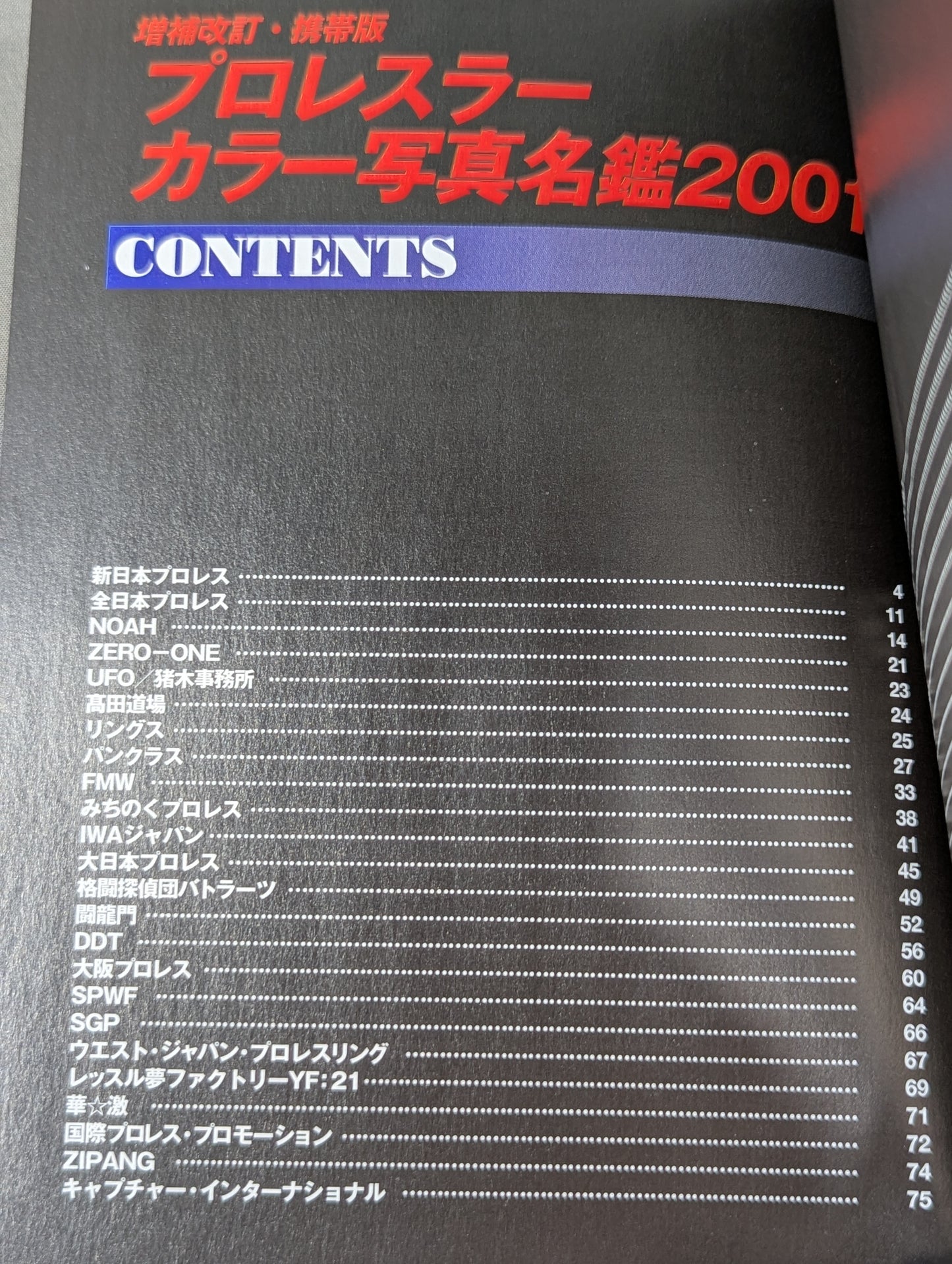 プロレスラーカラー写真名鑑2001 [増補改訂・携帯版]