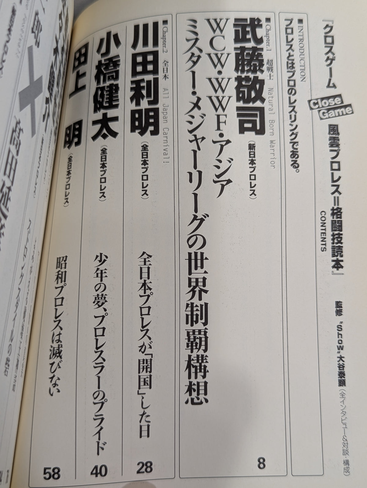 クロスゲーム 全日本×新日本 風雲プロレス=格闘技読本