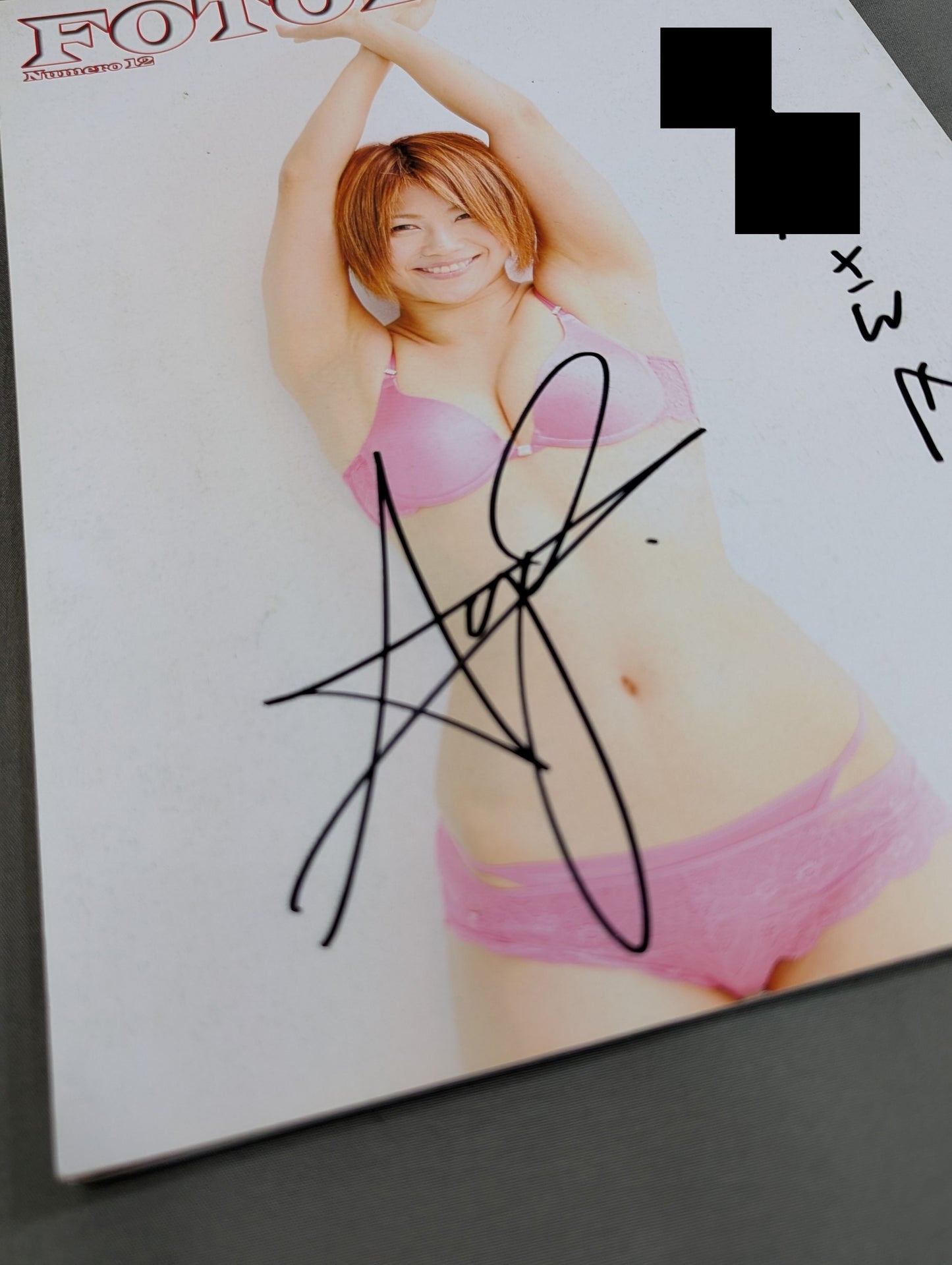 [Ayumi Kurihara  hand signed autograph 】FOTOLIBRE de Mascara Numero.12