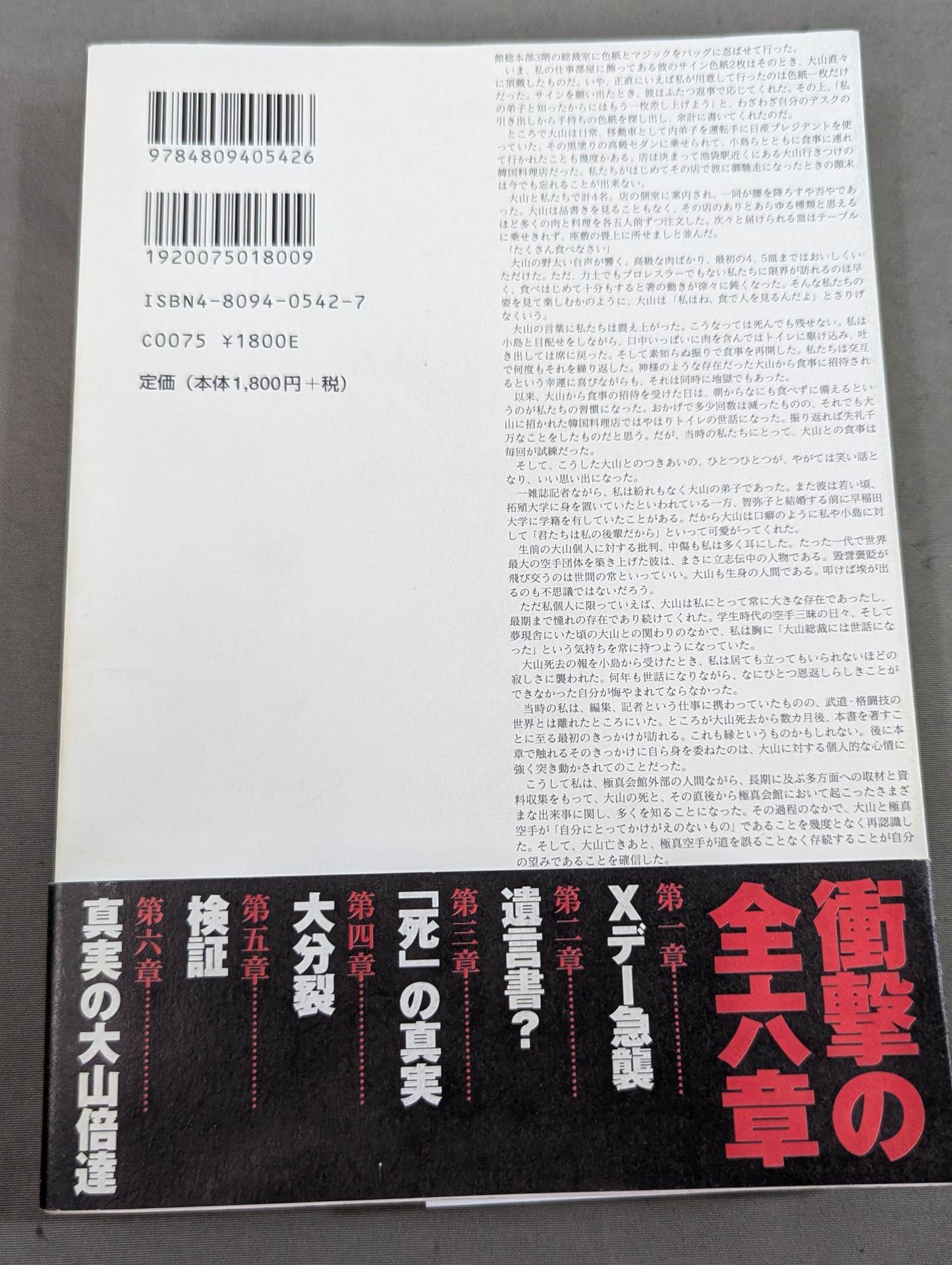 実録!!極真大乱 大山倍達の死と､全国各派の真実 – 闘道館