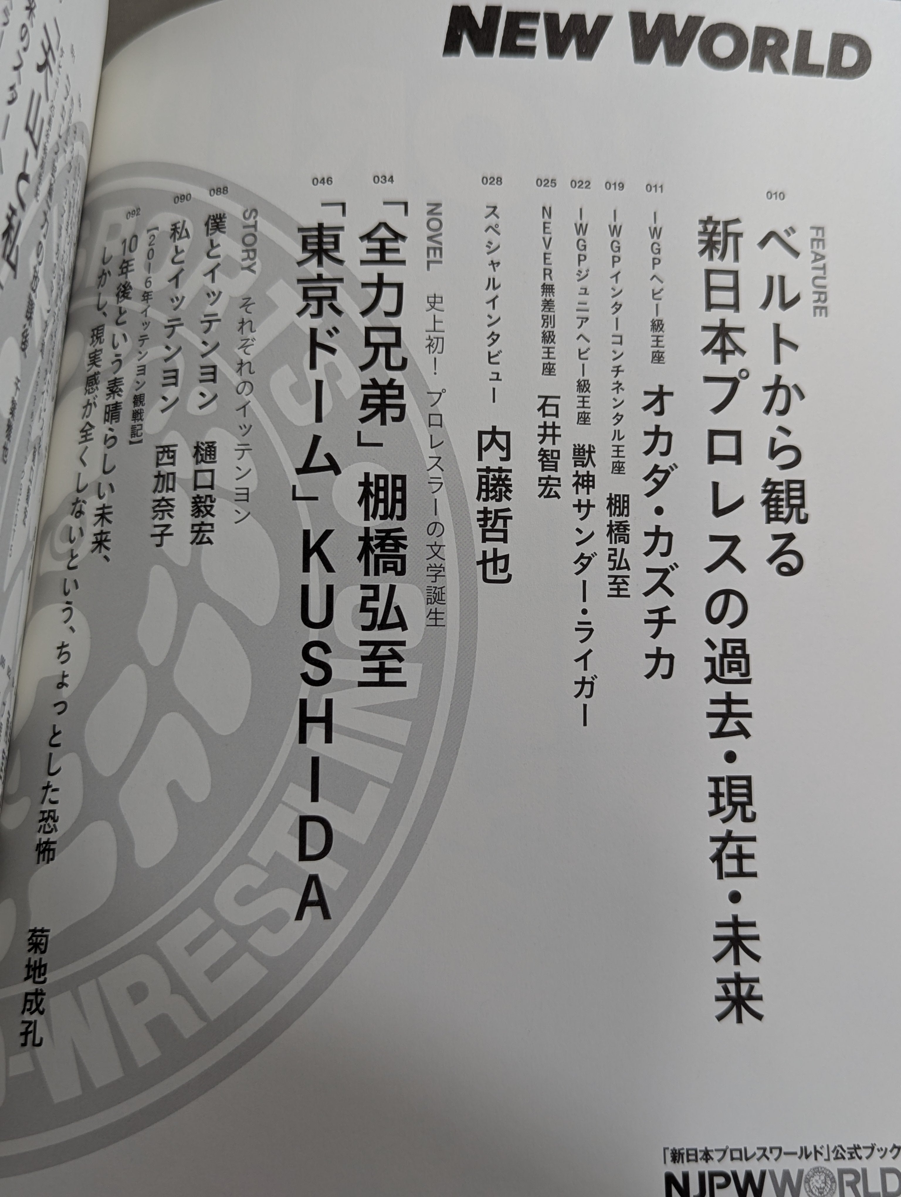全2冊セット】「新日本プロレスワールド」公式ブック NEW WORLD Vol.1