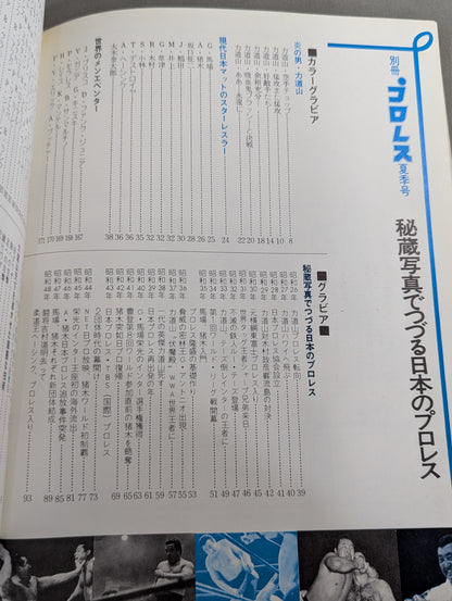 Separate volume Pro Wrestling  Summer Issue Treasured Photos of Japan Pro Wrestling 
