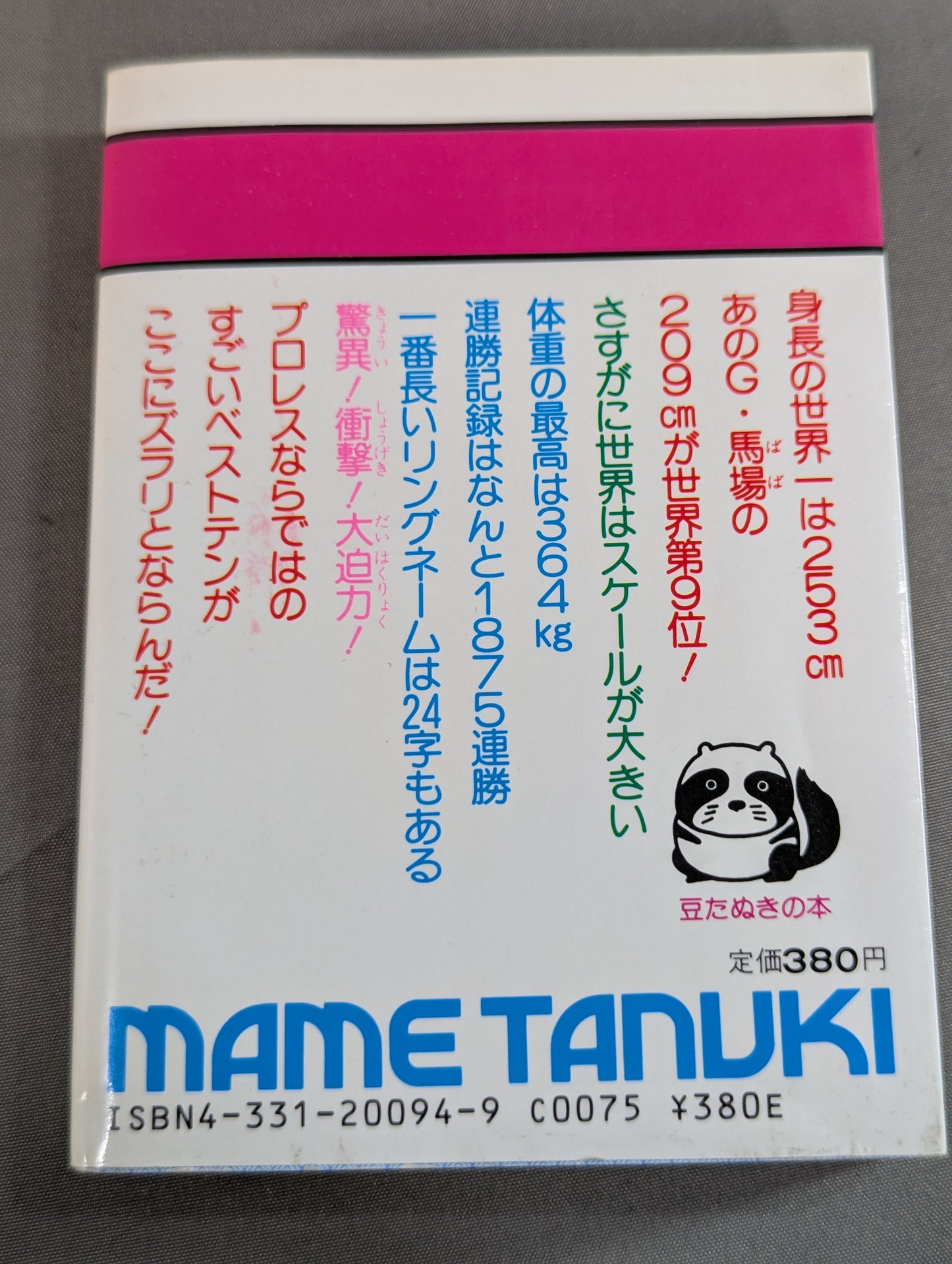 Mame Tanuki Book 194 Latest Edition Pro Wrestling  Anything Best Ten