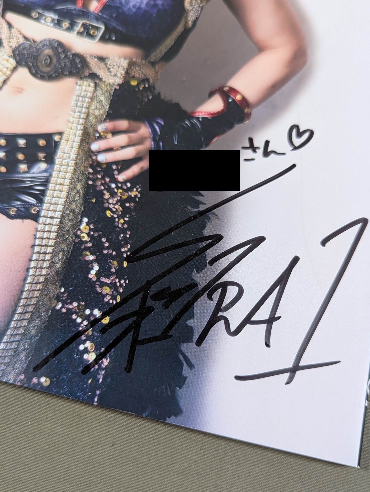 [Io Shirai (Iyo Sky)  hand signed autograph 】FOTOLIBRE de Mascara Numero.67
