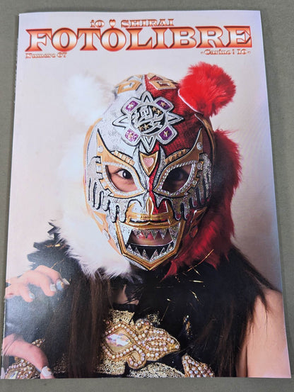 [Io Shirai (Iyo Sky)  hand signed autograph 】FOTOLIBRE de Mascara Numero.67