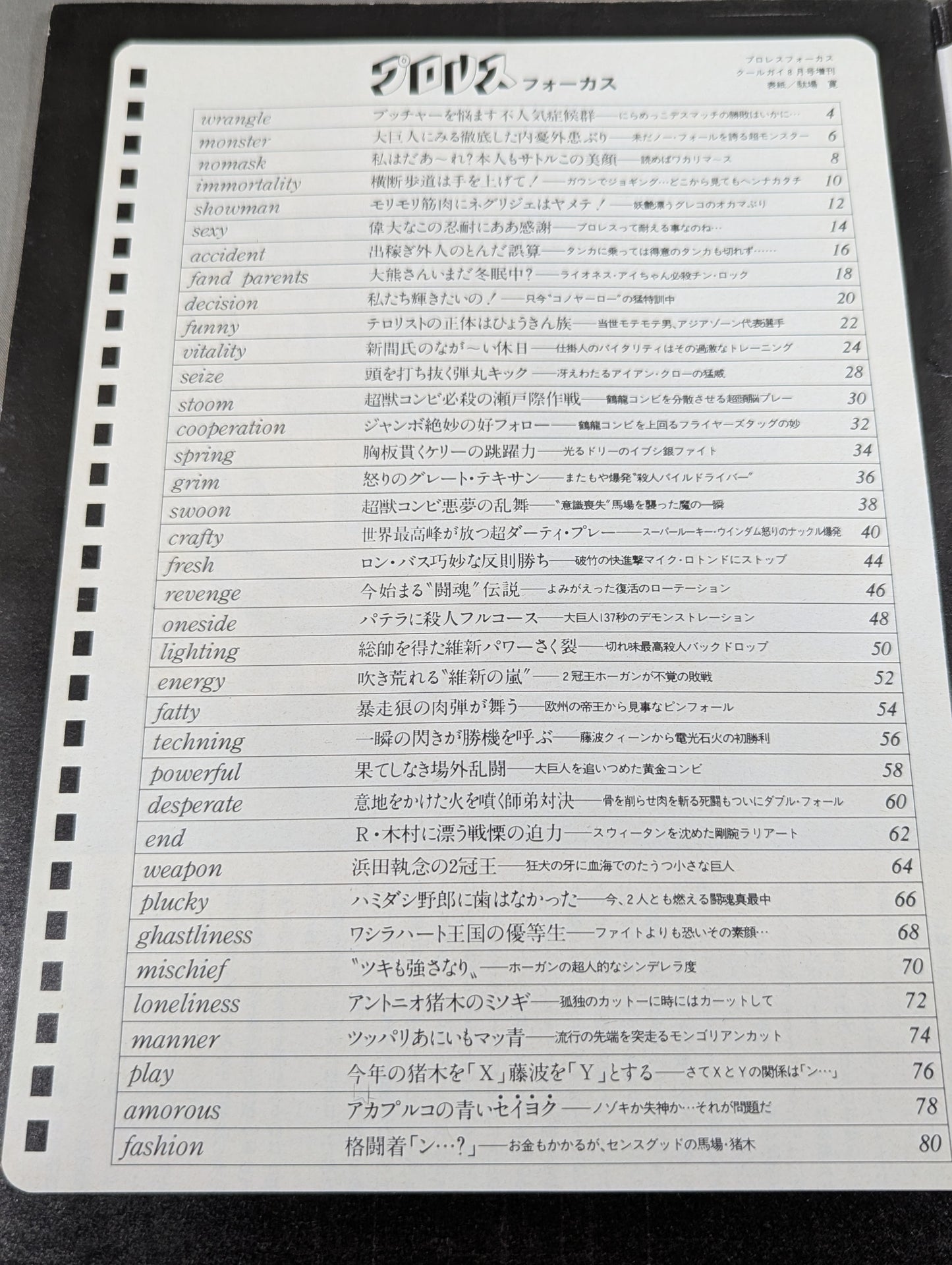 プロレス フォーカス FOCUS