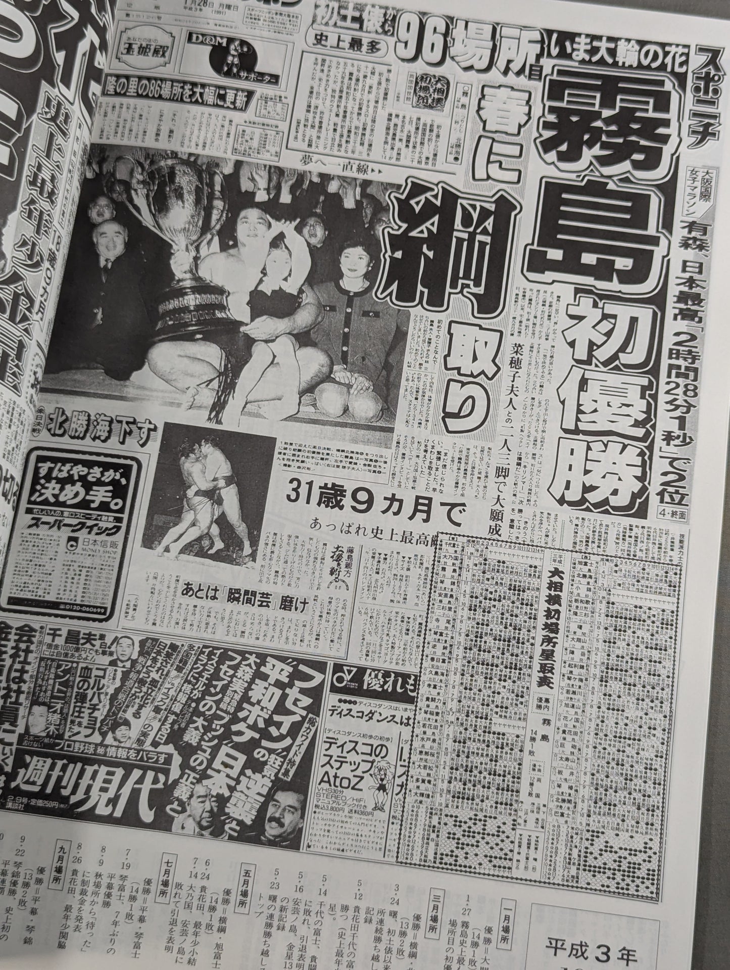 Famous Sumo Matches Seen in Newspapers: Latest Edition [1959→Heisei 5]