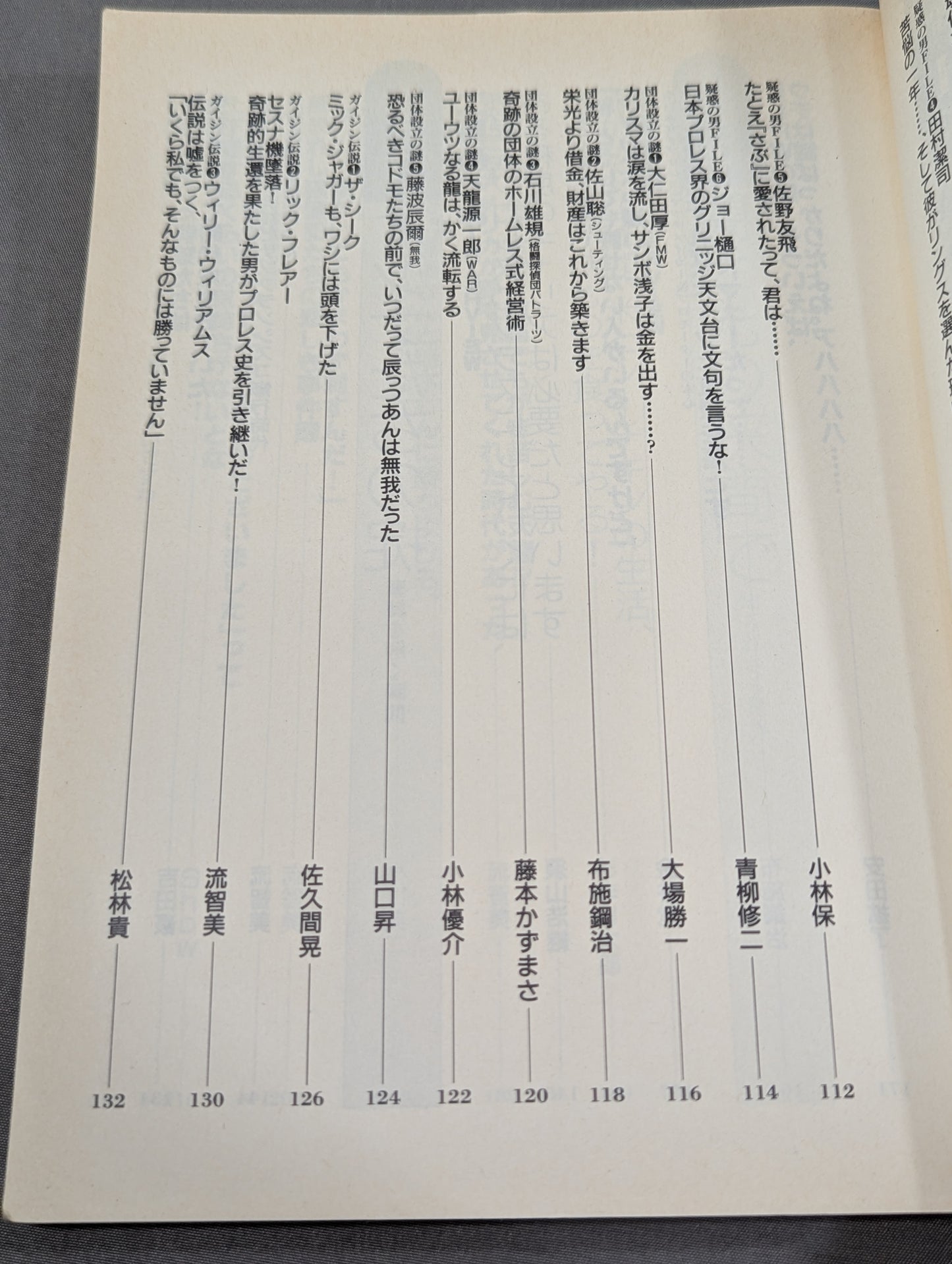 別冊宝島274 プロレス謎読本 リングのタブーを解き明かせ!