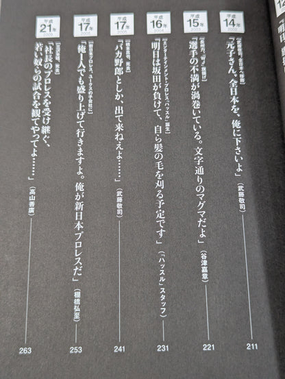 平成プロレス 30の事件簿  知られざる、30の歴史を刻んだ言葉と、その真相