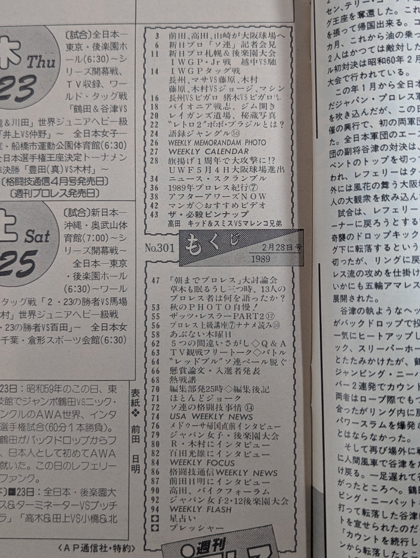 Weekly Pro Wrestling 301