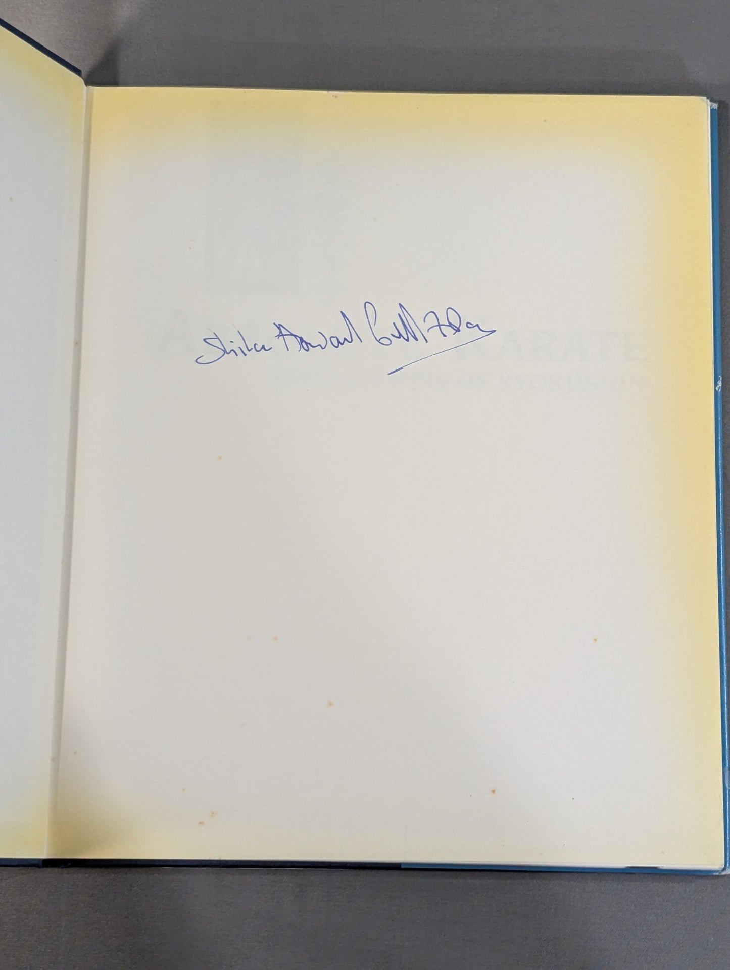 [Howard Collins hand signed autograph ] The Absolute Karate applications of kyokushin