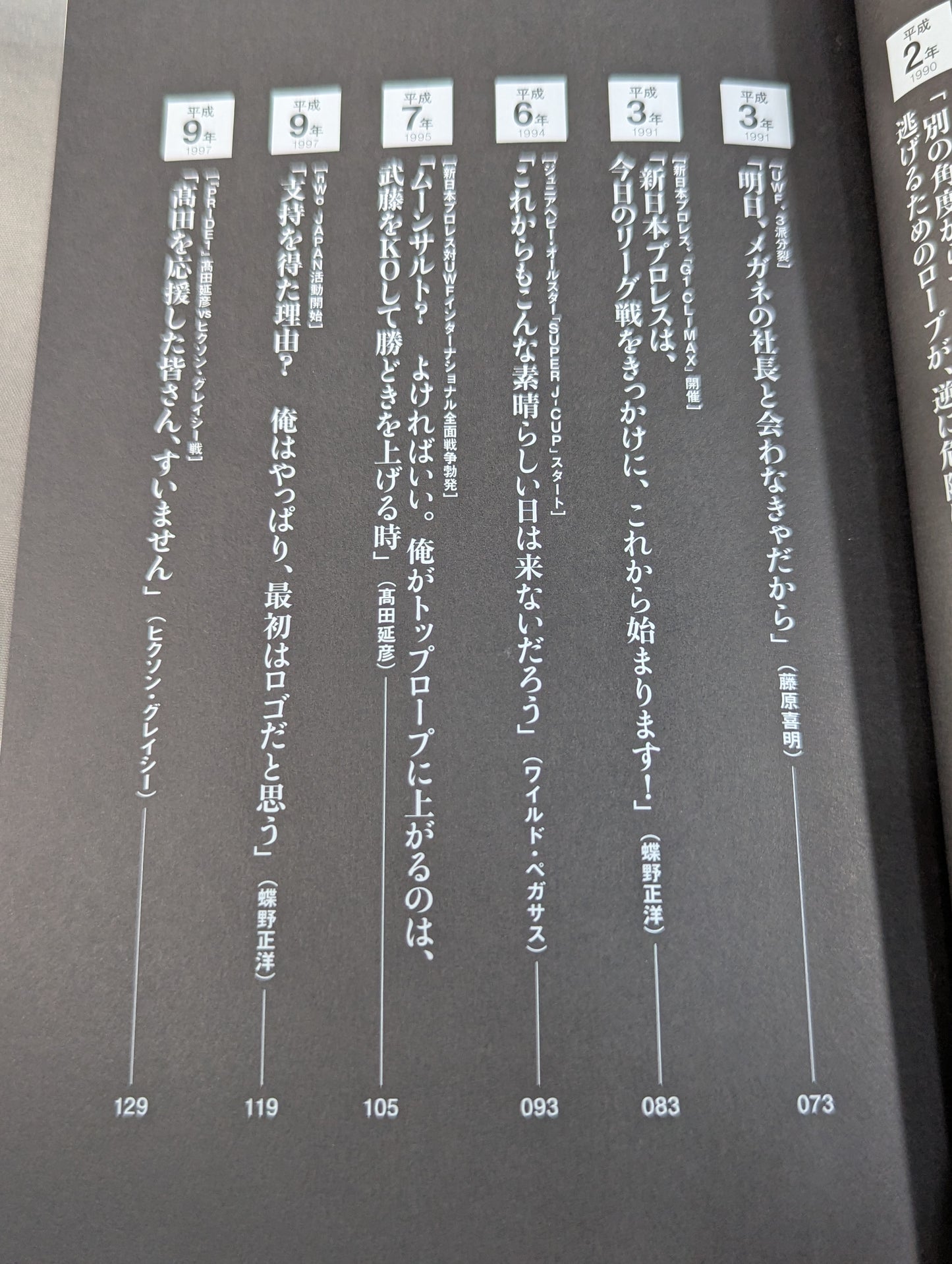 Heisei Pro Wrestling 30 Case Files Unknown, the words that marked the history of the 30s and the truth