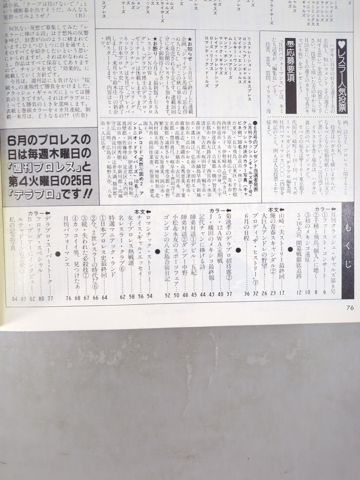 デラックスプロレス 1985年7月号