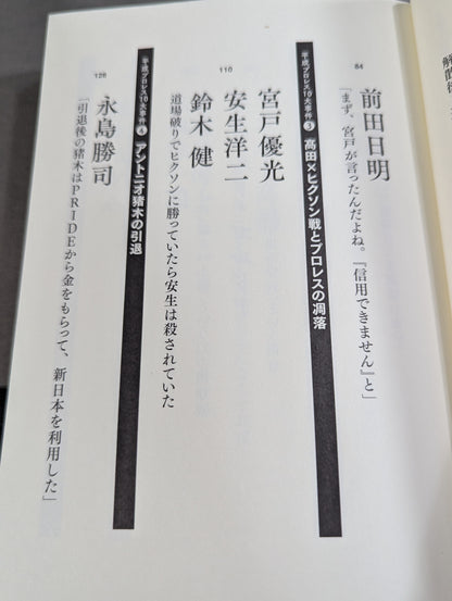 Confession Heisei Pro Wrestling  10 Major Incidents The Last Truth