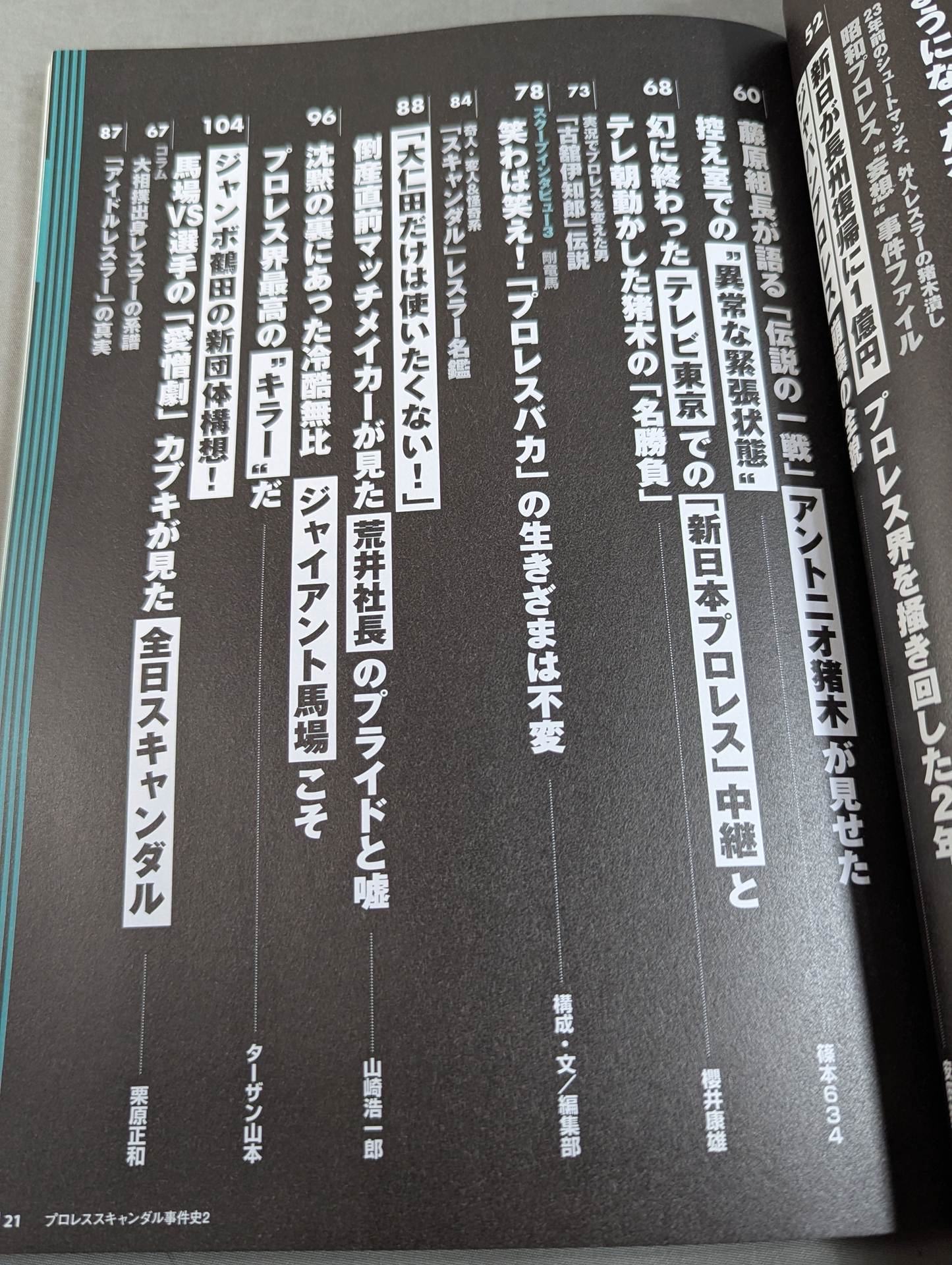 Separate volume Takarashima 1056 Pro Wrestling  Scandal Case History 2 - The truth and new facts of that case that can be revealed now!
