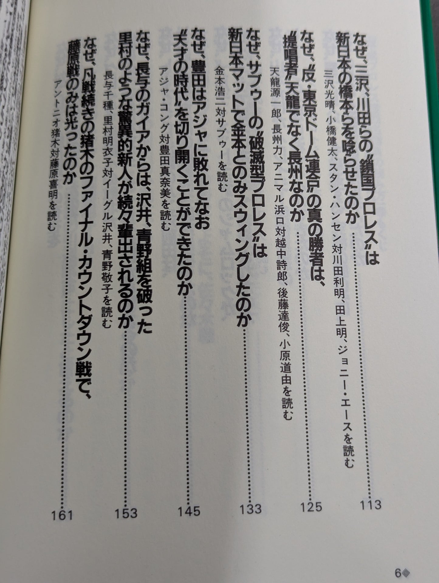 ポケットブック95 平成プロレス激烈名勝負の読み方