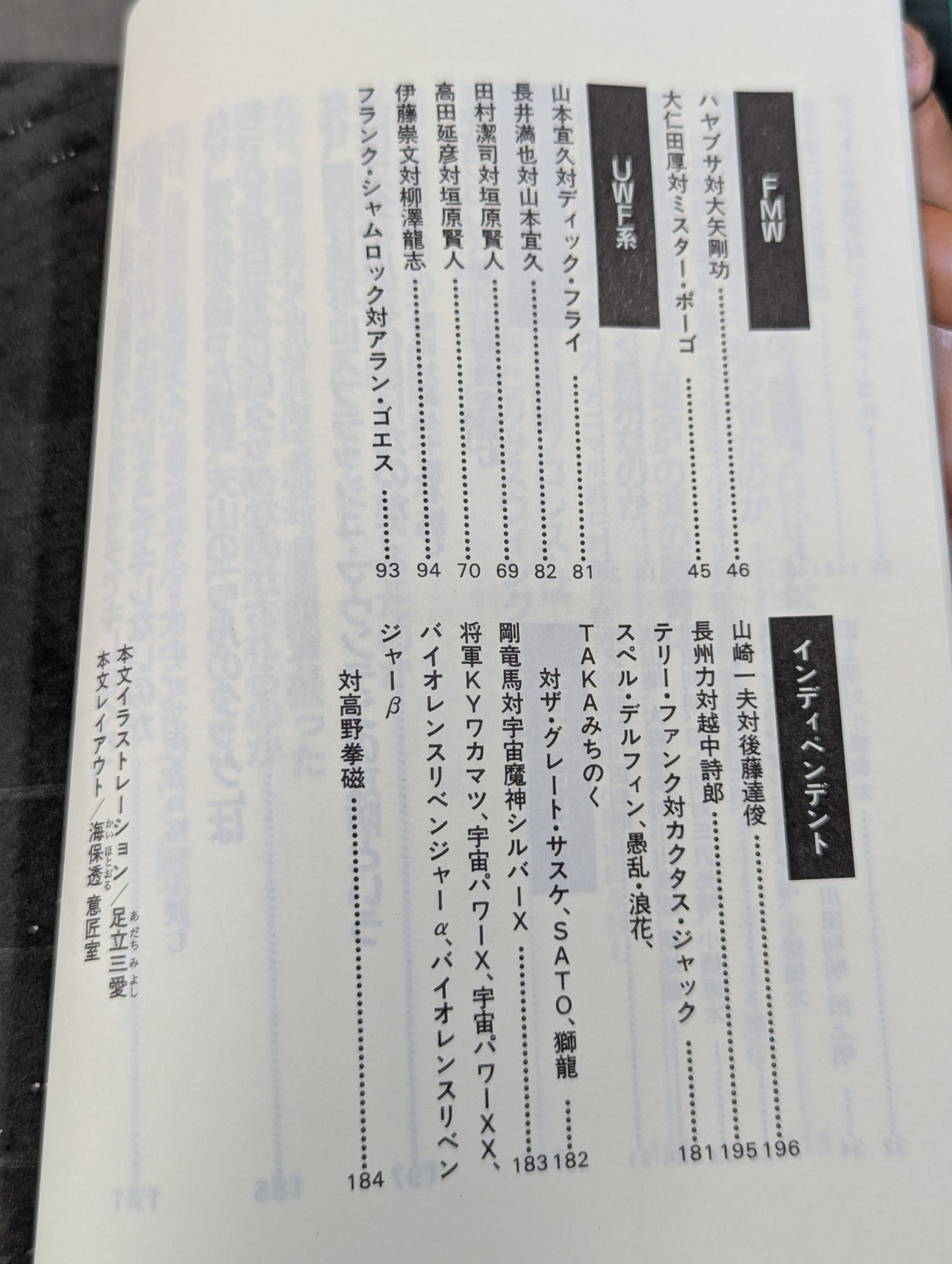 ポケットブック95 平成プロレス激烈名勝負の読み方