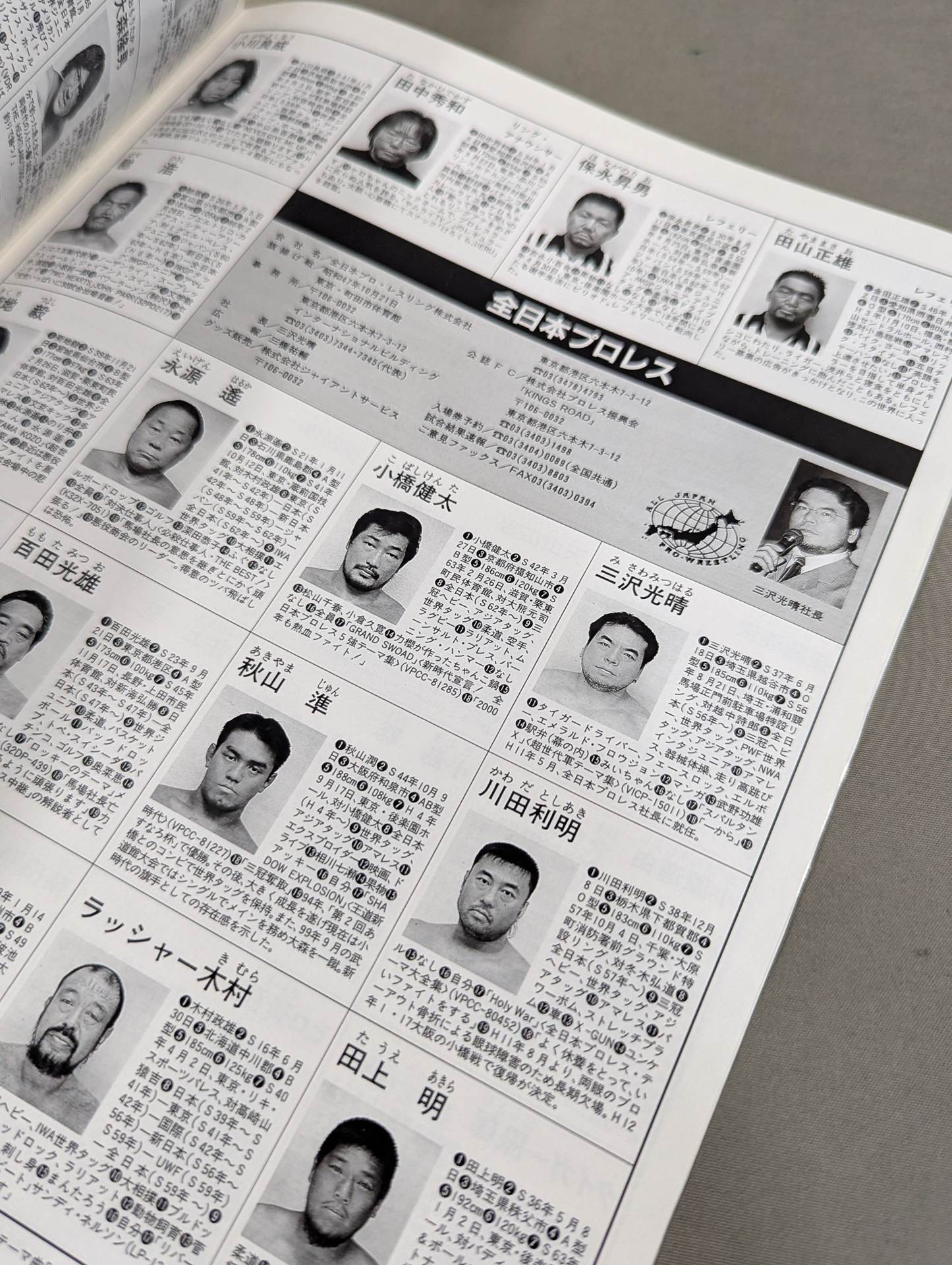 2000 pro wrestler photo  directory